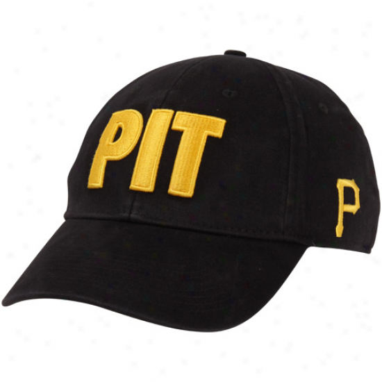Nike Pittsburgh Pirates Alpha Flex Fit Hat - Black