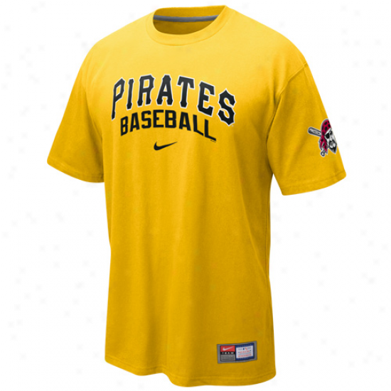 Nike Pittsburgh Pirates Away Practice T-shirt - Gold