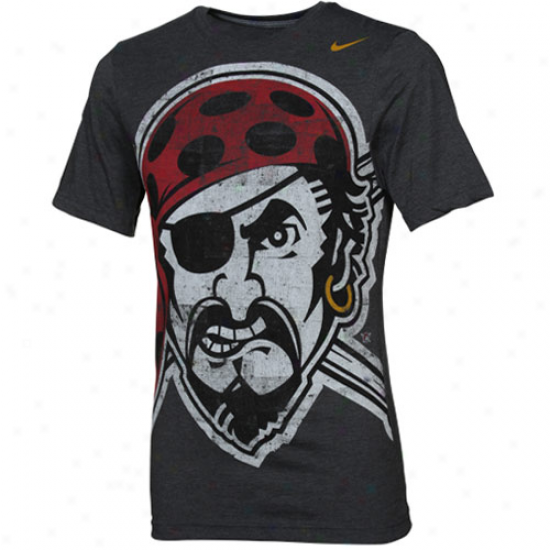 Nike Pittsburgh Pirates Full Logo Tri-blend T-shirt - Charcoal