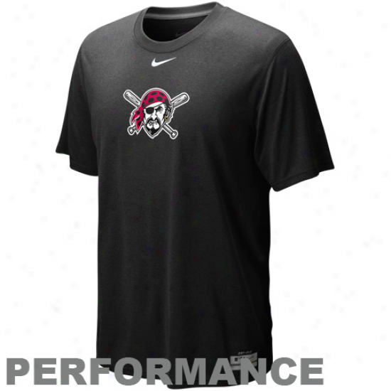 Nike Pittsburgh Pirates Black Dri-fit Logo Legend Performance T-shirt