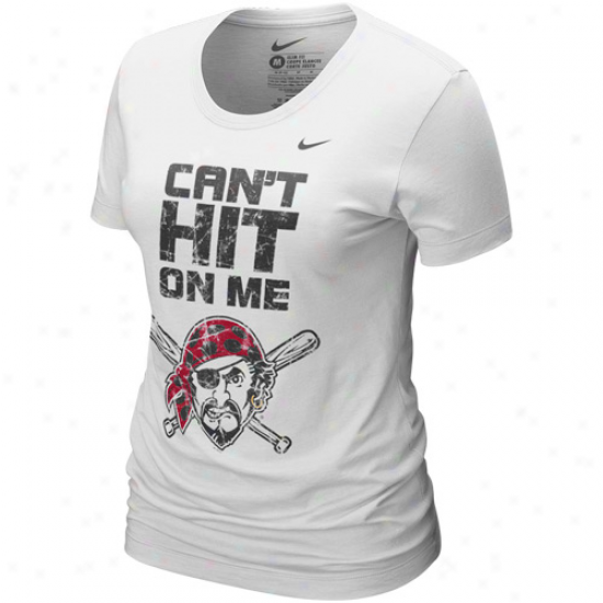 Nike Pittsburgh Pirates Ladies White Can't Hit On Me T-shirt