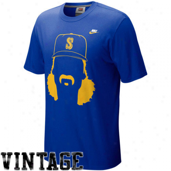 Nike Randy Johnson Seattle Mariners Hair-itage T-shirt - Royal Blue