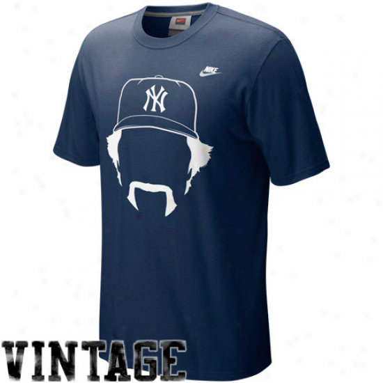 Nike Rich Gossage New York Yankees Hair-itage T-shirt - Navy Blue