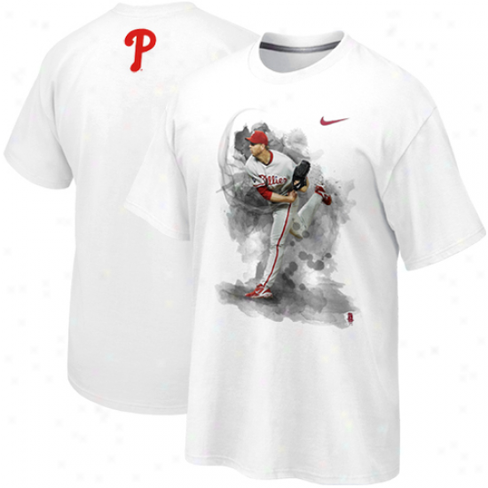 Nike Roy Halladay Philadelphia Phillies Player T-shirt - Whitr