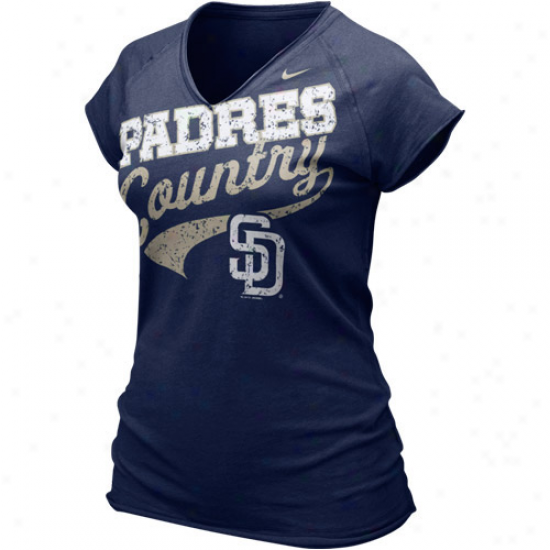 Nike San Diego Padres 2011 Bases Loaded V-neck T-shirt - Navy Blue