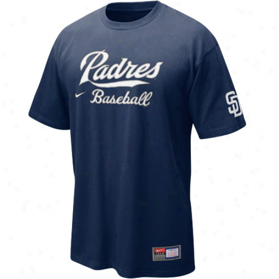 Nike San Diego Padres 2011 Mlb Practice T-shirt - Navy Blue