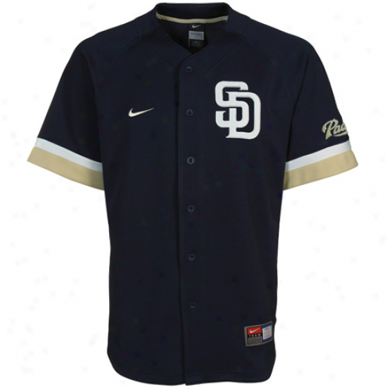 Nike San Diego Padres Baseball Agitate Jersey - Navy Blue