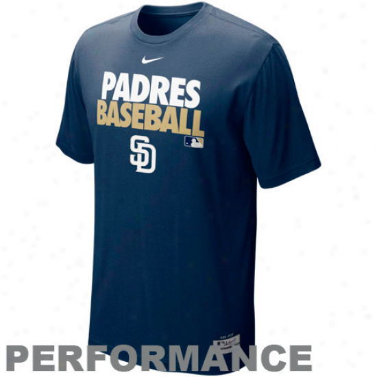Nike San Diego Padres Vivid Dri-fit Performance T-shirt - Ships Blue