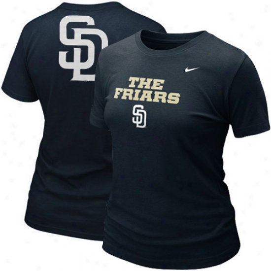 Nike San Diego Padres Ladies Navy Blue Local T-shirt-