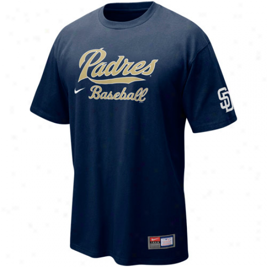 Nike San Diego Padres Navy Blue 2011 Mlb Practice T-shirt