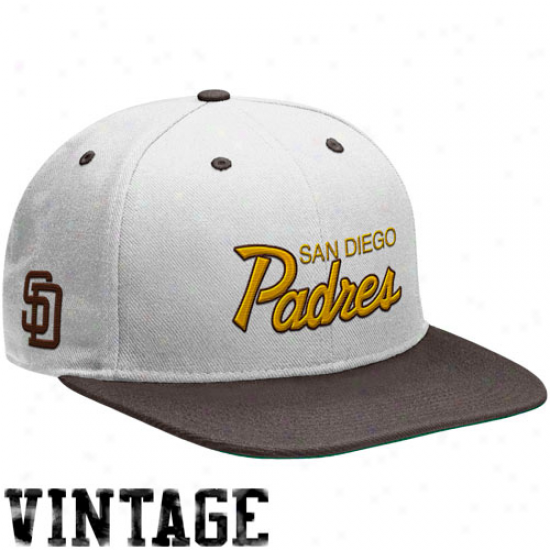 Nike San Diego Padres White-sand Cooperstown Snapback Adjustable Hat