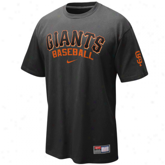 Nike San Francisco Giants Away Practice T-shirt - Graphite  -