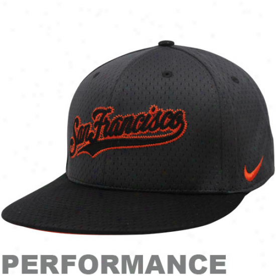 Nike San Francisco Giants Black Mesh Perfornance Flex Fit Hat