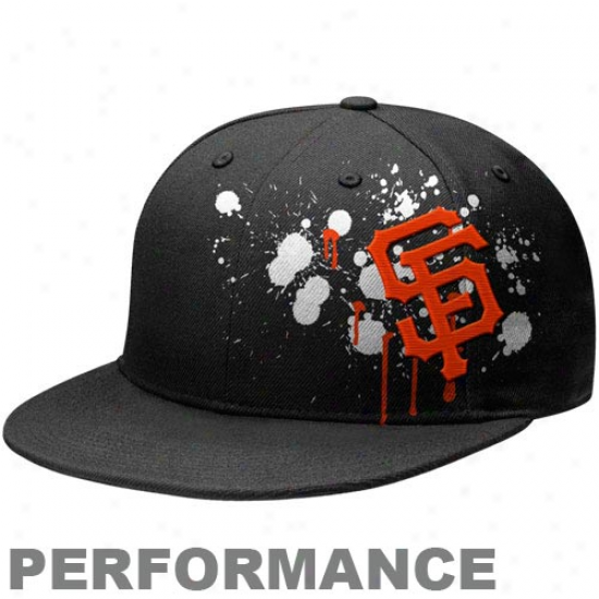 Nike San Francisco Giants Black Offset Splatter Performance Snapback Adjustable Hat