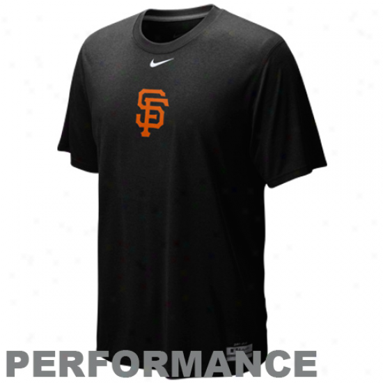 Nike San Francisco Ginats Black Team Issue Legend Logo Performance T-shirt