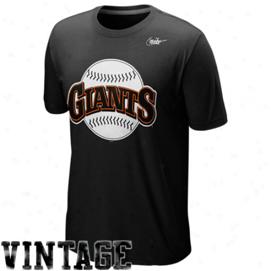 Nike San Francisco Giants Coopertsown Blended Logo T-shirt - Charcoal