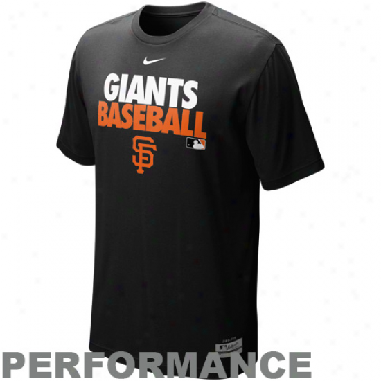 Nike San Francisco Giants Grapphic Dri-fit Performance T-shirt - Black