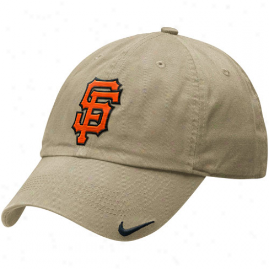 Nike San Franciscp Giants Khaki Heritage 86 Relaxed Stadium Adjustable Hat