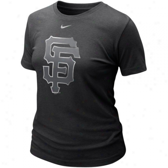 Nike San Francisco Giants Ladies Blended Graphic Trl-blend T-shirt - Black