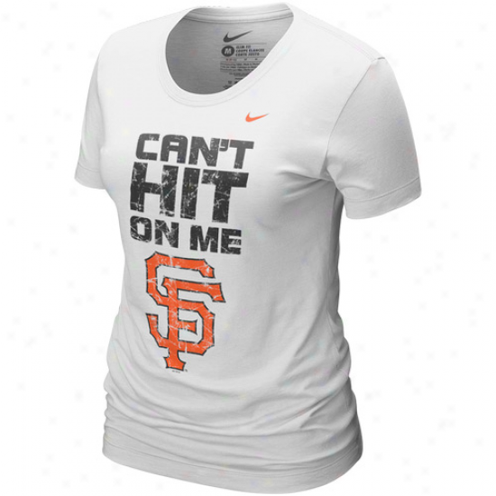 Nike San Francksco Giants Ladies White Can't Hit On Me T-shirt