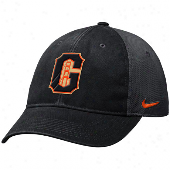 Nike San Francisco Giants Reiaxed Ligature Legacy 91 Swoosh Hat - Black