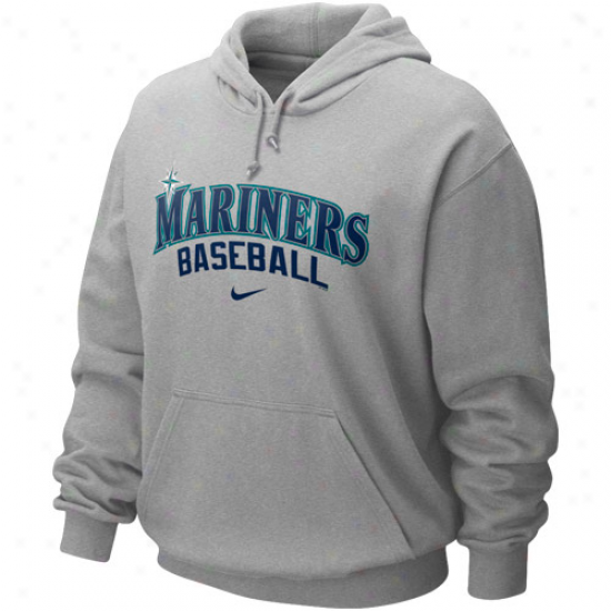 Nike Seattle Mariners Ash Gamer Hoody Sweatshirt