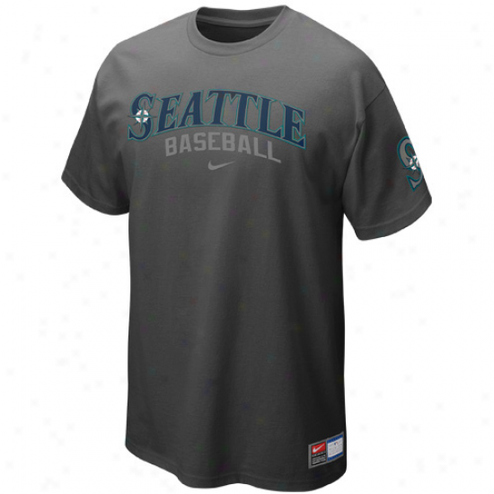 Nikw Seattle Mariners Away Practice T-shirt - Graphite