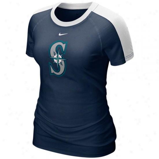 Nike Seattle Mariners Ladies Navy Blue 2011 Centerfield T-shirt
