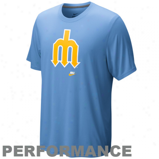 Nike Seattle Mariners Light Blue Dri-fit Legend Vintage Performance T-shirt