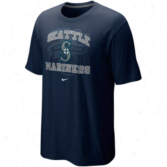 Nike Seattle Mariners Navy Blue Team Arch T-shirt