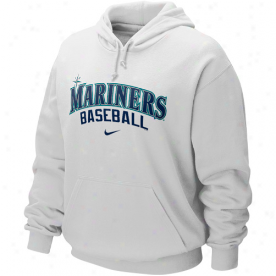 Nike Seatlte Mariners White Gamer Hoody Sweatshirt