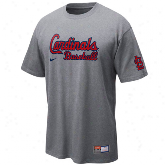 Nike St. Louis Czrdinals Ash 2011 Mlb Practice T-shirt