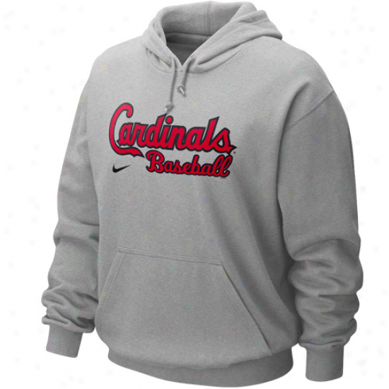 Nike St. Louis Cardinals Ash Gamer Hoody Sweatshirt