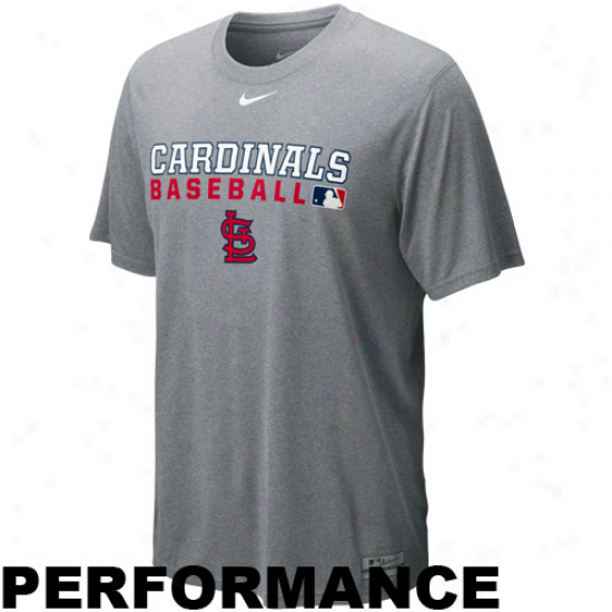 Nike S5. Louis Cardinals Ash Team Issue Legend Performanec Tshirt