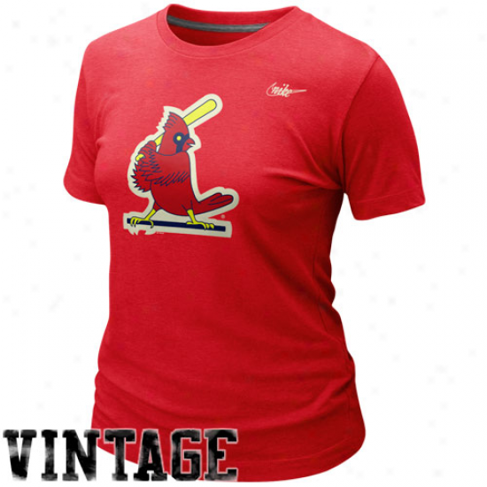 Nike St. Louis Cardinals Ladies Blended Graphic Tri-blend T-shirt - Red -