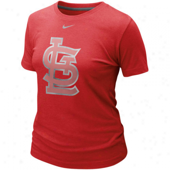 Nike St. Louis Cardinals Ladies Blended Graphic Tri-blend T-shirt - Red