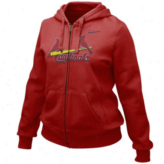 Nike St. Louis Crdinals Ladies Red Classic Full Zip Hoody