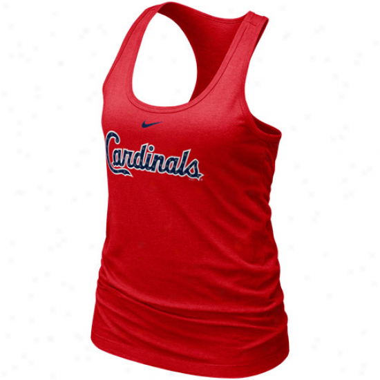 Nike St. Louis Cardinals Ladies Red Mlb Bling Premium Racerback Tank Top