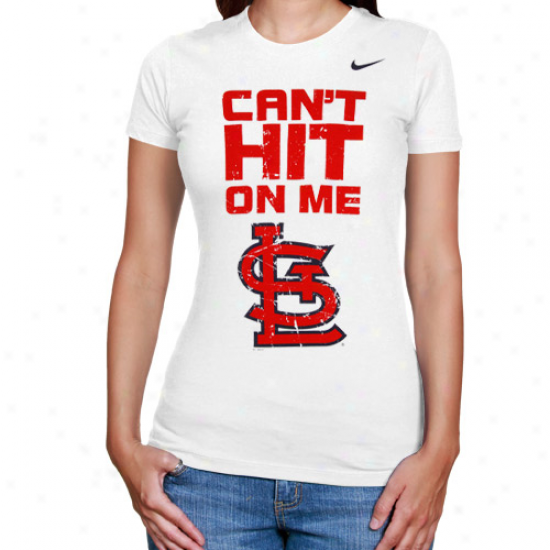 Nike St. Louis Cardinals Ladies White Can't Hit On Me T-shirt