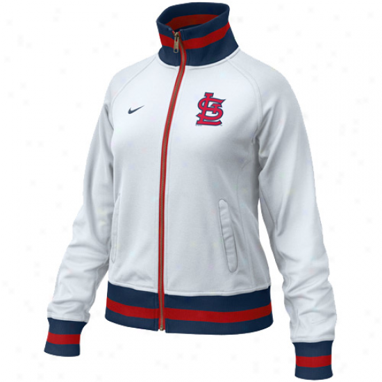 Nike St. Louis Cardinals Ladies White Track Jerkin