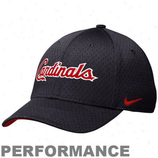 Nike St. Louis Cardinals Legacy 91 Mesh Swoosh Flex Fit Performance Hat - Navy Blue