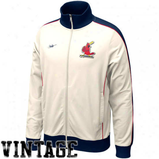 Nike St. Louis Cardinlas Natural Cooperstown Full Zip Jacket