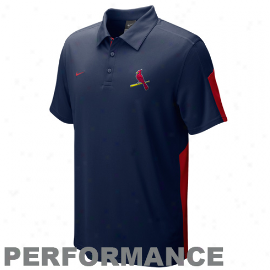 Nike St. Louis Cardinals Navy Blue Classic Performance Polo