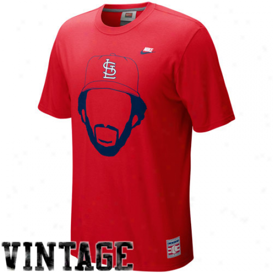 Nike St. Lpuis Cardinals Ozzie Smith Red Hair-itage T-shirt