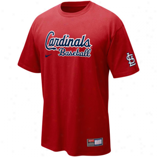 Nike St. Louis Cardinals Red 2011 Mlb Practice T-shirt