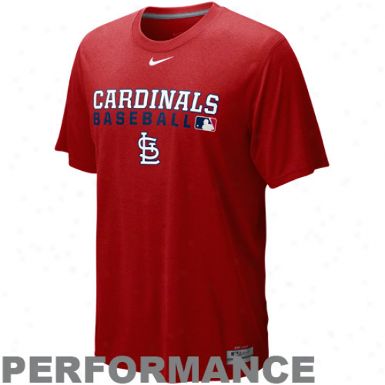 Nike St. Louis Cardinlas Red Team Issue Legend Performance T-shirt