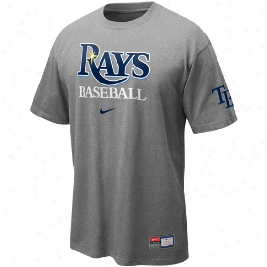 Nike Tampa Bay Rays Ash 2011 Mlb Practice T-shirt