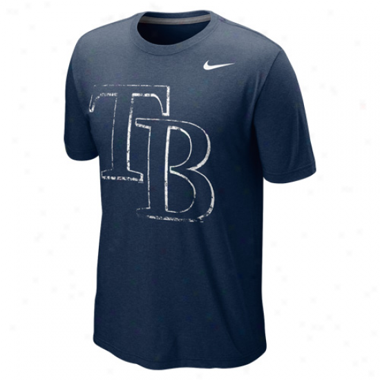 NikeT ampa Bark Rays Blended Graphic Tri-blend T-shirt - Navy Blue