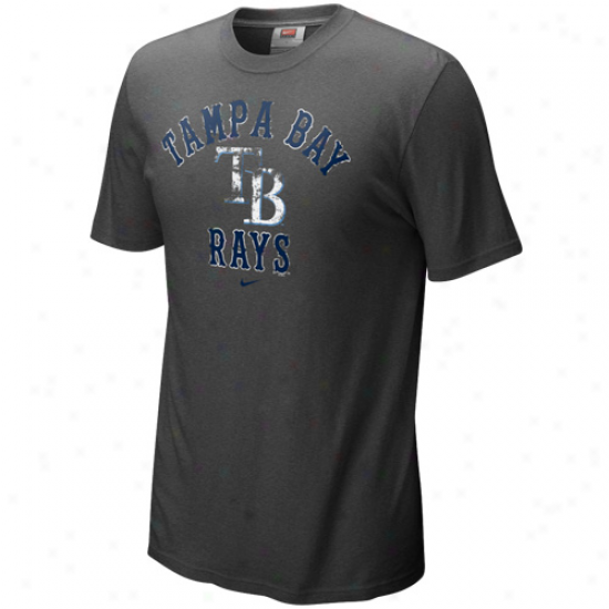 Nike Tampa Baywood Rays Charcoal Slidepiece Tri-blend T-shirt