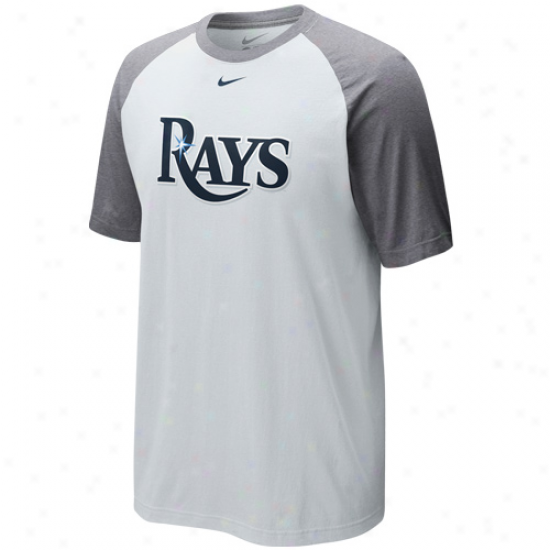 Nike Tampa Bay Rays Cup Of Coffee Raglan T-shirt - White-ash